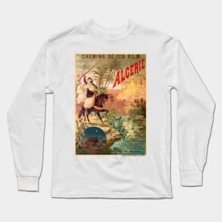 Algerie Vintage Railroad Poster 1891 Long Sleeve T-Shirt